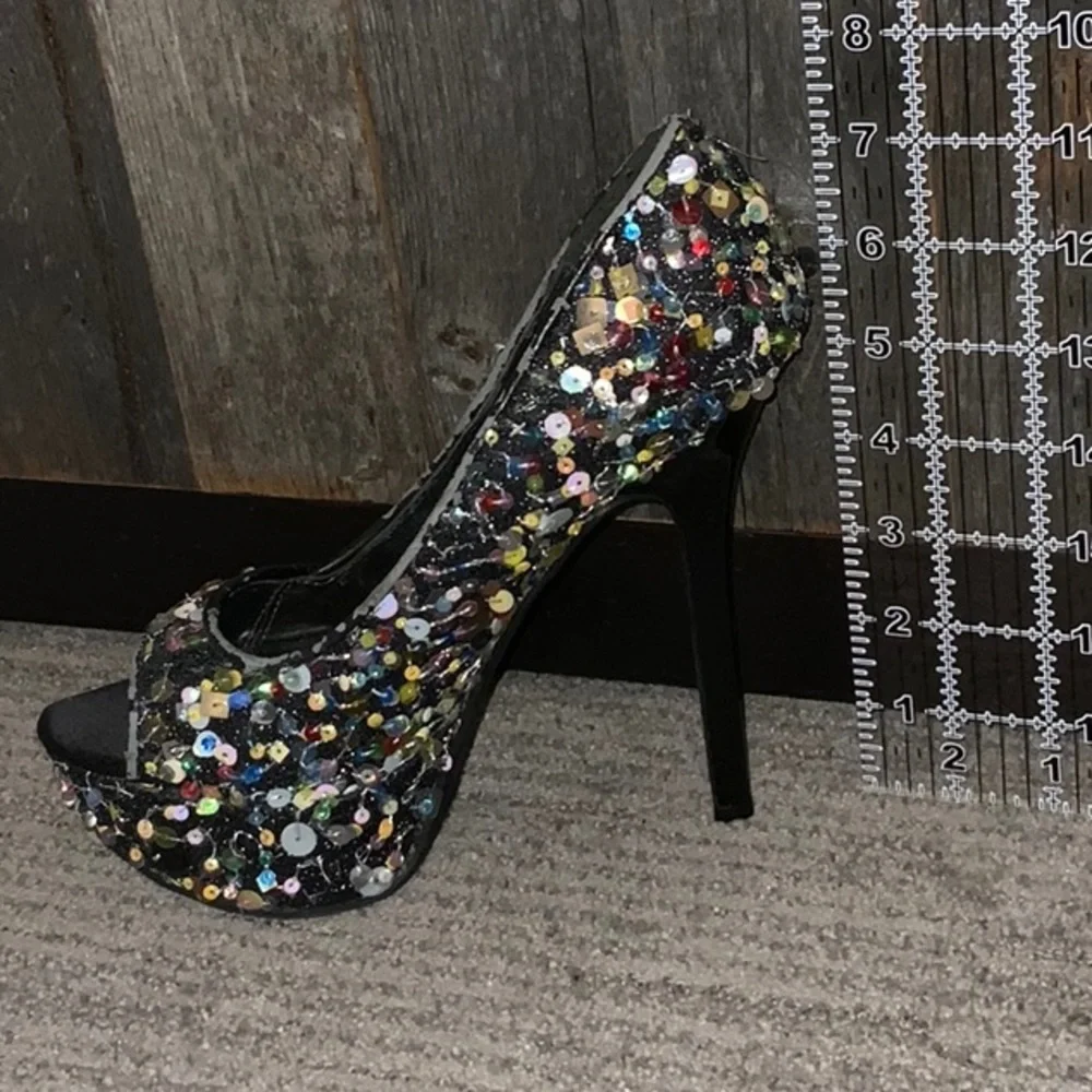 NWOT | Carlos Platform Sequin Heels | Sz 6.5